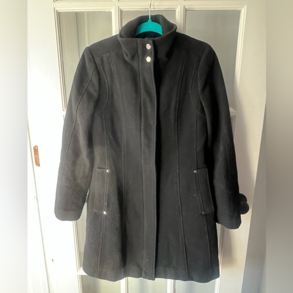 2/$20 ❤️ Marc New York Andrew Marc Black Dress Coat Peacoat Black Size 2